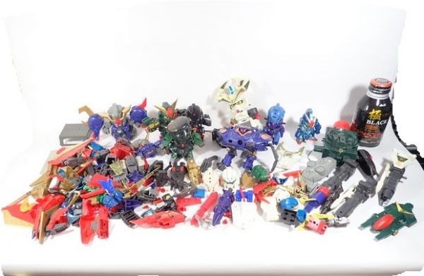 SDガンダム 組み立て済写真5枚分 大量セット　ジャンク KG57◇ジャンク 当時物 バンダイ 元祖SDガンダム 大量セット まとめ