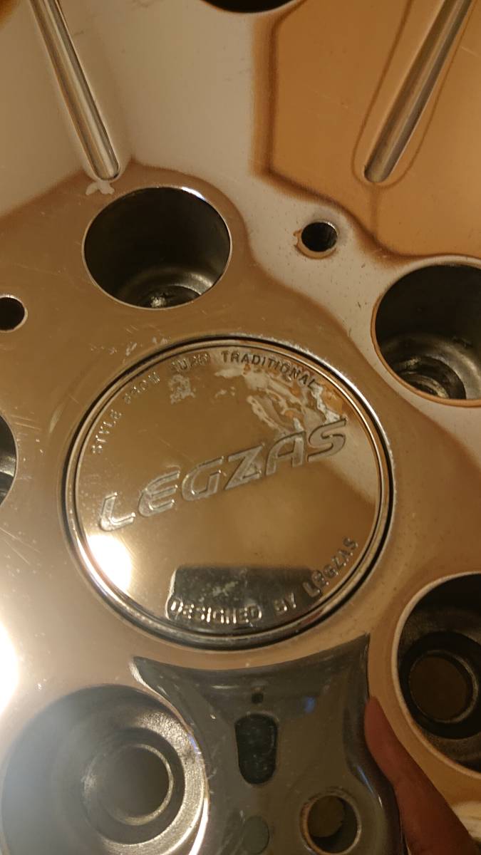 LEGZAS レグザス 7J，+48，PCD114.3 5穴 メッキアルミ4本！ ノア　ステップワゴン　セレナ等に LEGZAS レグザス ホイール 美品 ブリザック ヤマダウェブコム