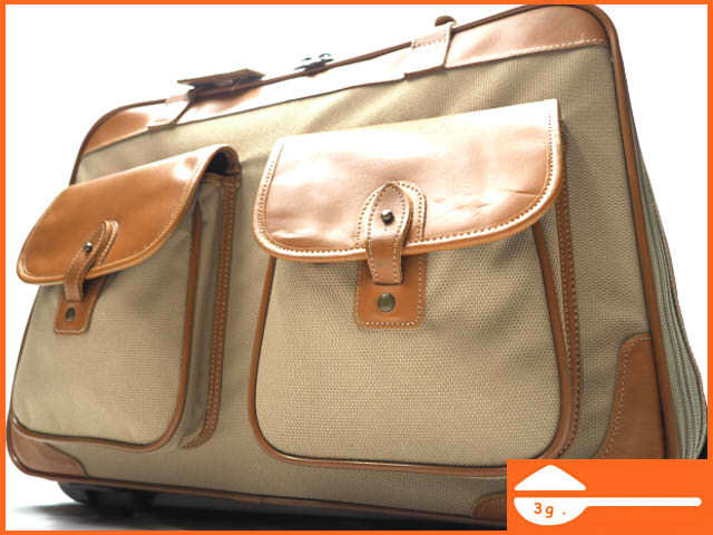 即決★午後の紅茶★レザーコンビトランクケース 本革 本皮 ベージュ 旅行 トラベル キャリーケース バンダナ付き かばん 鞄 TJ1022 3g.