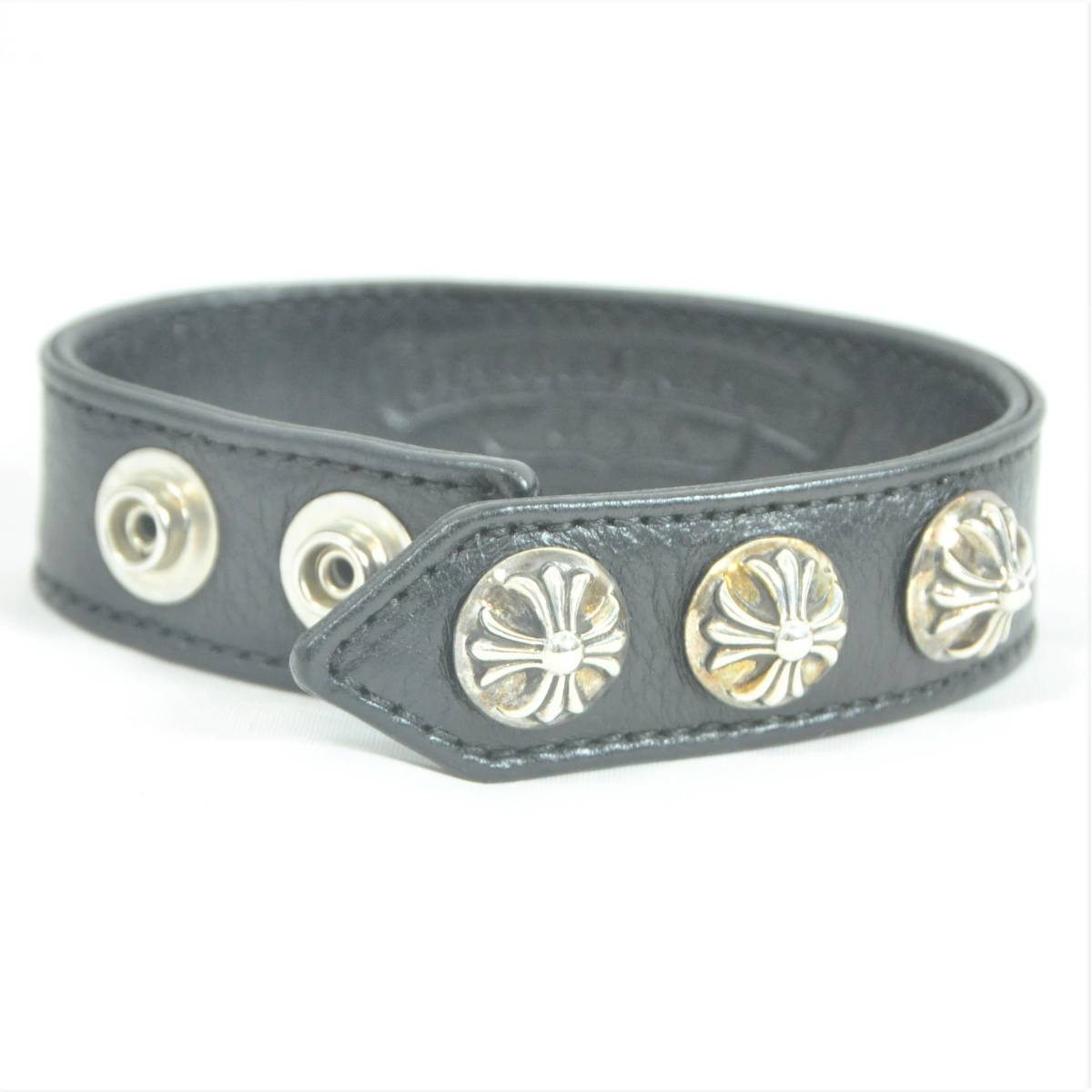 未使用品 クロムハーツ CHROME HEARTS ブレスレット 3ボタン 2スナップ ブレスレット