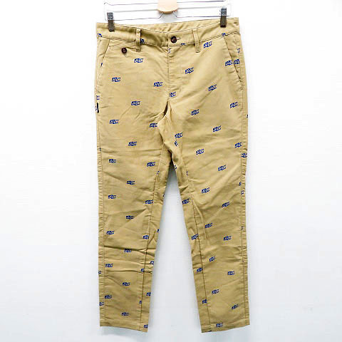 JACK BUNNY ジャックバニー 2019年モデル パンツ ロゴ総柄 ベージュ系