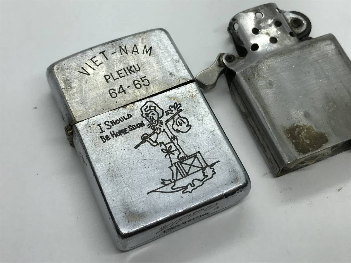 【セール，お得】 レア柄 本物 1964年製 zippo VIET NAM ベトナムジッポ ベトナム戦争 フルメタルジャケット 帰還兵 兵士 米兵 無事 祈願 生還 ヒッピー(ミリタリー)｜売買されたオークション情報、yahooの商品情報 Zippo