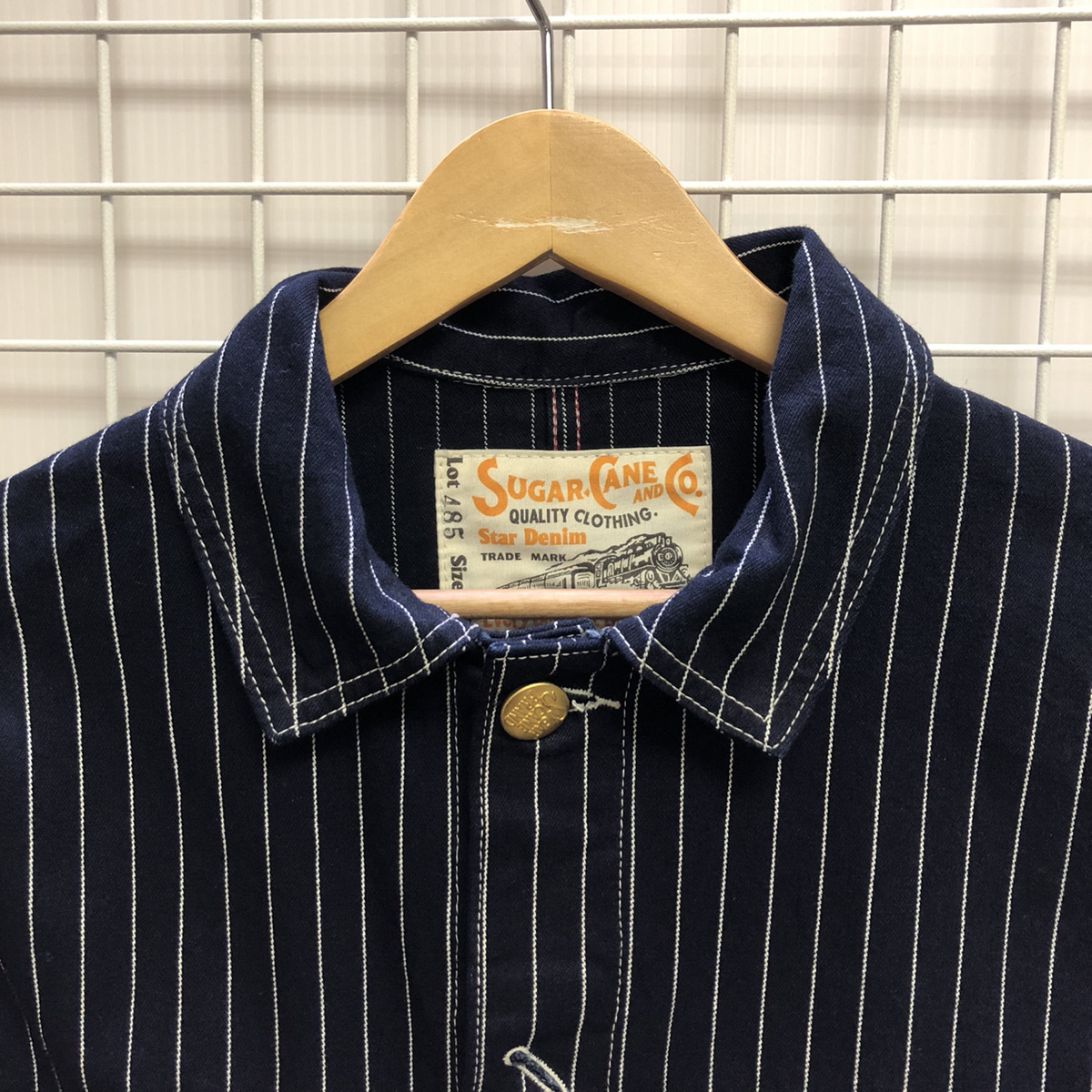 ☆ SUGAR CANE シュガーケーン ウォバッシュ ストライプ カバーオール