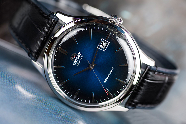 【1円】【日本未発売】新品正規品オリエントORIENTアンティークレザー革ビジネス自動巻き男性用メンズ腕時計レトロ青_2