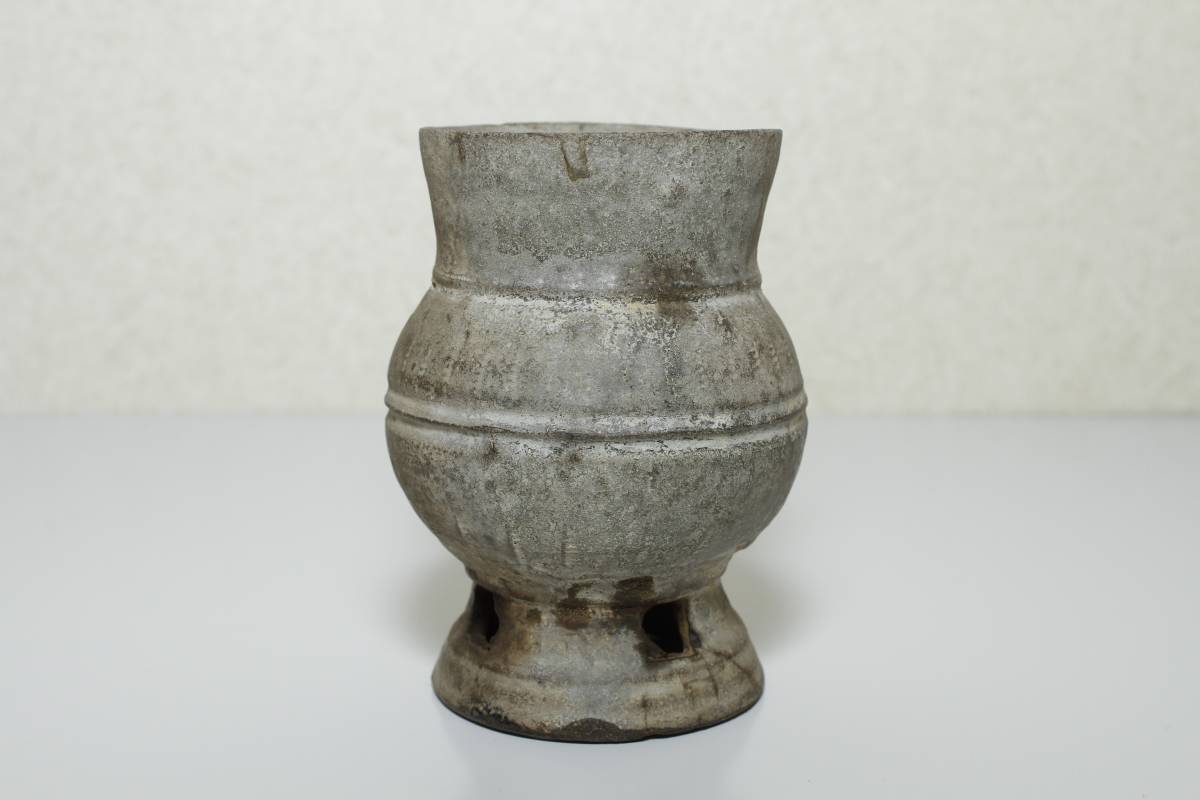 須恵器 新羅土器 朝鮮美術 新羅無細土 壷 V R8559 新羅 土器 須恵器 