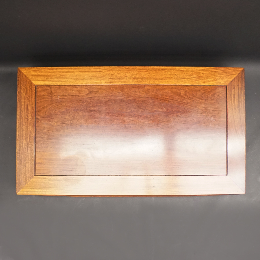 中国美術花梨唐木 飾リ台 花台 平卓 長40.8cm X31cm X10.3cm