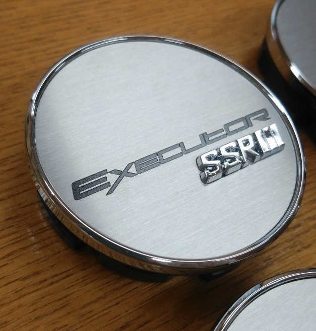 ※未使用品※　SSR EXECUTOR エグゼキューター　ホイールセンターキャップ　シルバー　４個セット_2