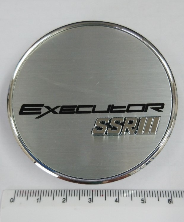 ※未使用品※　SSR EXECUTOR エグゼキューター　ホイールセンターキャップ　シルバー　４個セット_6