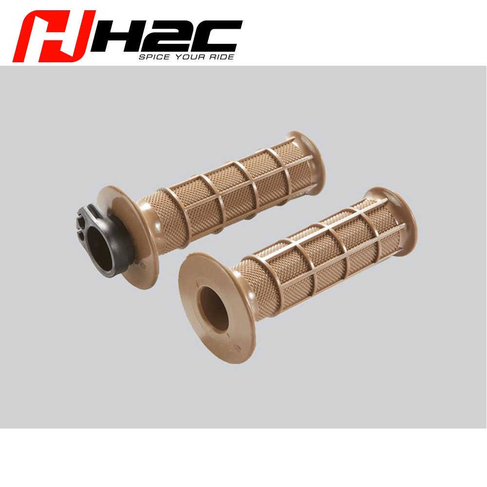 ブラウン H2C CT125 | ハンドルグリップ H2C(エイチツーシー) モンキー125 ハンドルグリップセット エイチツーシー グリップ スロットルスリーブ付属 HONDA ハンターカブ バイクカスタム ホンダハンターカブCT125用ハンドルグリップ セット