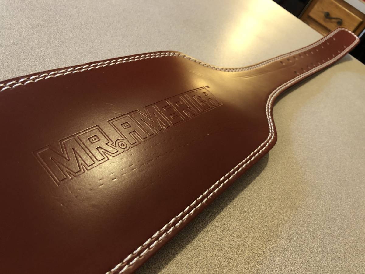 【新品】ゴールドジムGOLD'S GYM ブラウン　レザーベルト　筋トレ　リフティングベルト　ボディビル　フィジーク　120cm (85cm-111cm)_9