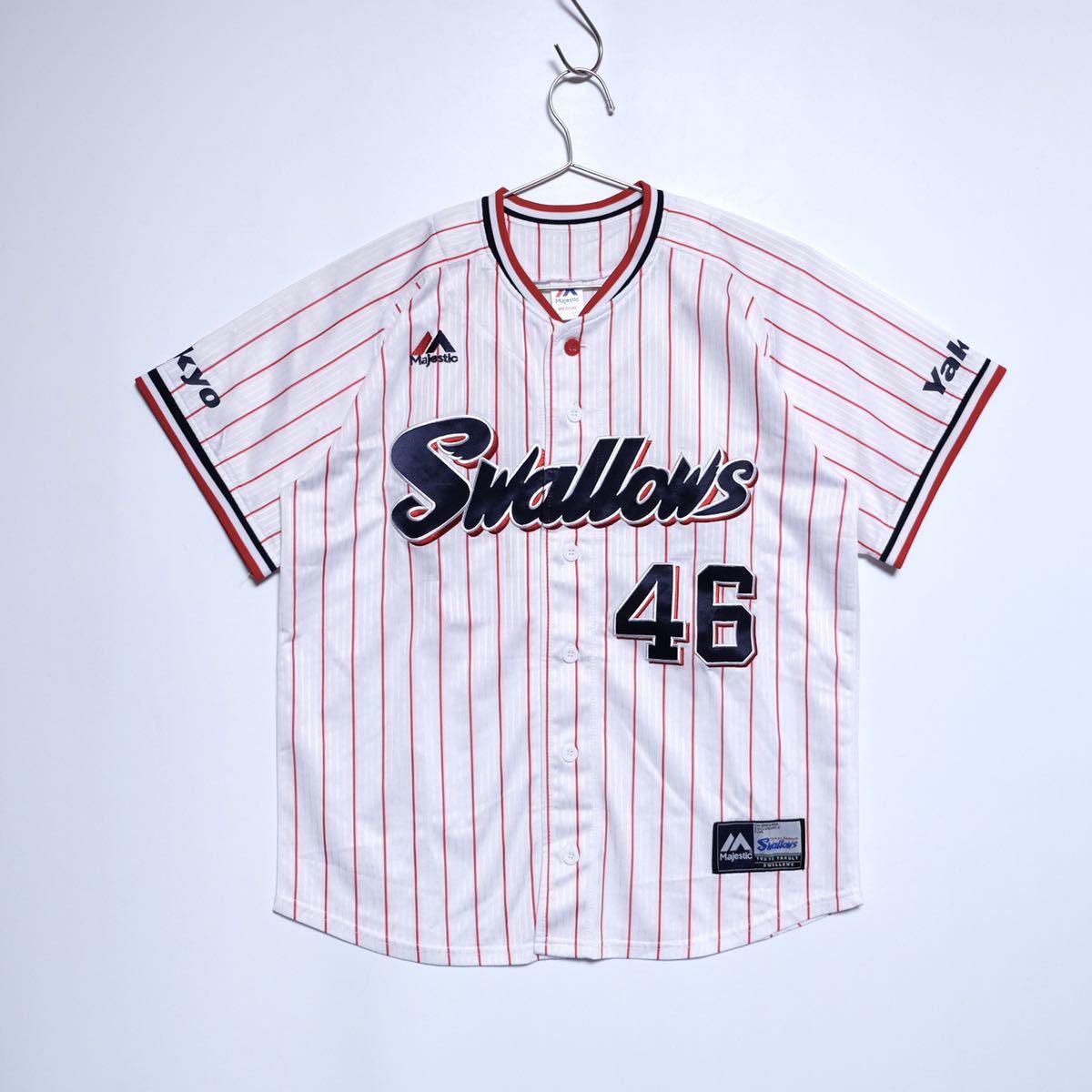 人気，新作登場 東京ヤクルトスワローズ/谷内亮太/#46/レプリカユニフォーム ホーム /刺繍ワッペン/Majestic/マジェスティック製/Mサイズ(応援ユニフォーム、ウエア)｜売買されたオークション情報、yahooの商品 応援ユニフォーム、ウエア