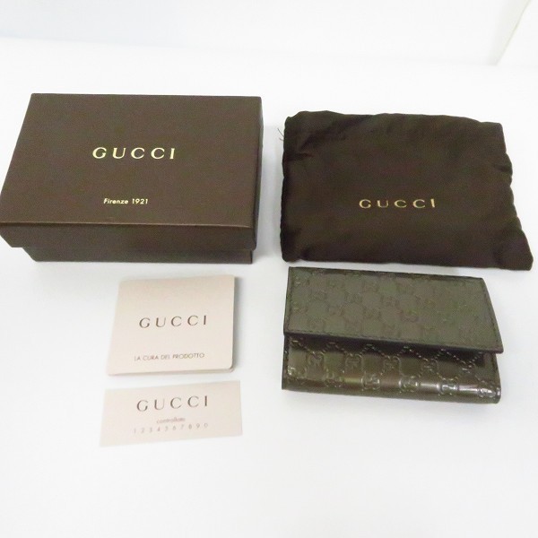 GUCCI/グッチ エナメルレザー 6連キーケース 138093-0416 /000 GUCCI
