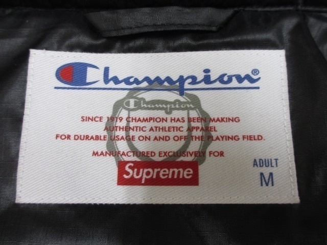 17SS Supreme × Champion Puffy Vest black size:M シュプリーム  
