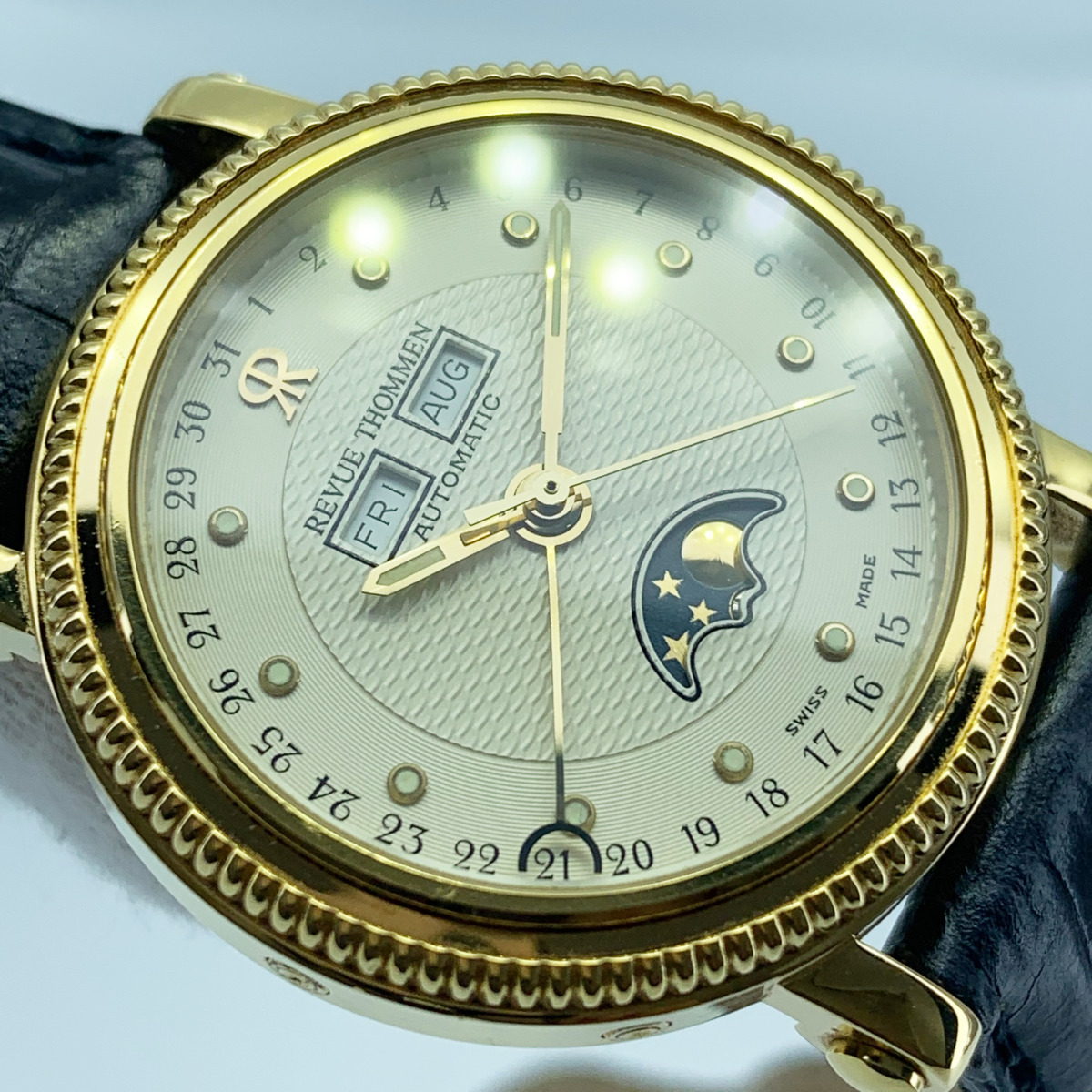 REVUE THOMMEN レビュートーメン Triple Calendar Moon Phase トリプル 
