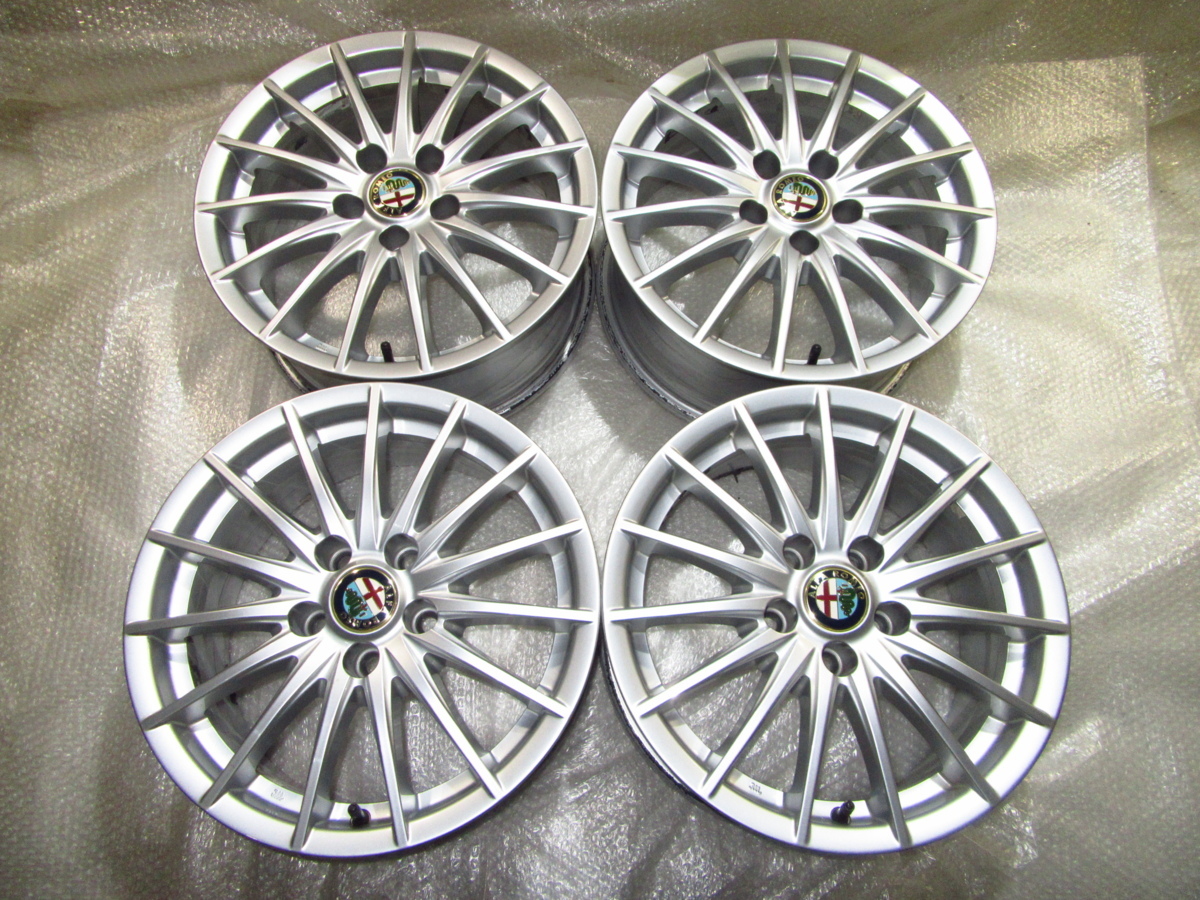 Alfa Romeo 16インチ アルミホイール 4本セット アルファロメオ159純正16インチアルミホイールのみ4本 16x7j+34 5H-110