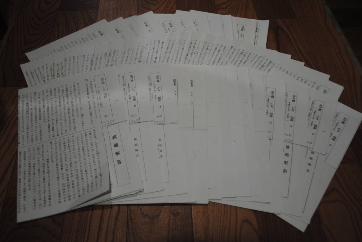 浜学園 小5 国語復習テスト 実力、№1～43 中古 【公式通販】