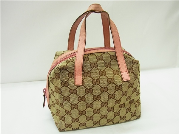◎GUCCI◎ グッチ 124542・0416 GGキャンバス×レザー ミニハンドバッグ 