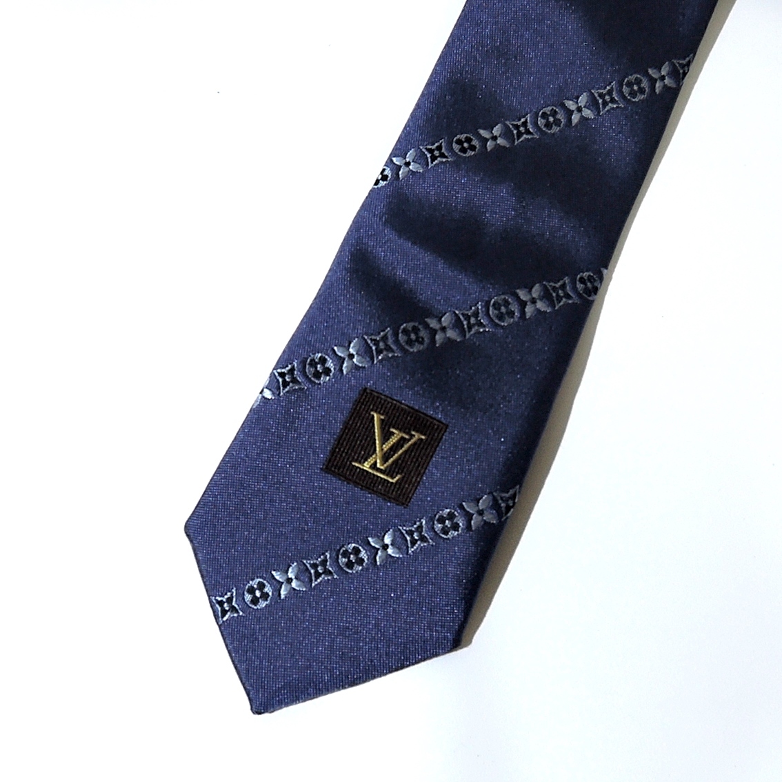 ルイヴィトン LOUIS VUITTON イタリア製 シルク ネクタイ モノグラム