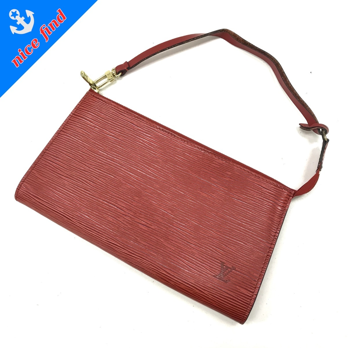 品質保証，得価 ルイ ヴィトン LOUIS VUITTON エピ ポシェット アクセソワール M52947 ハンドバッグ ポーチ カスティリアン レッド レザー レディース(ハンドバッグ)｜売買されたオークション情報、yahooの商品情 かばん、バッグ