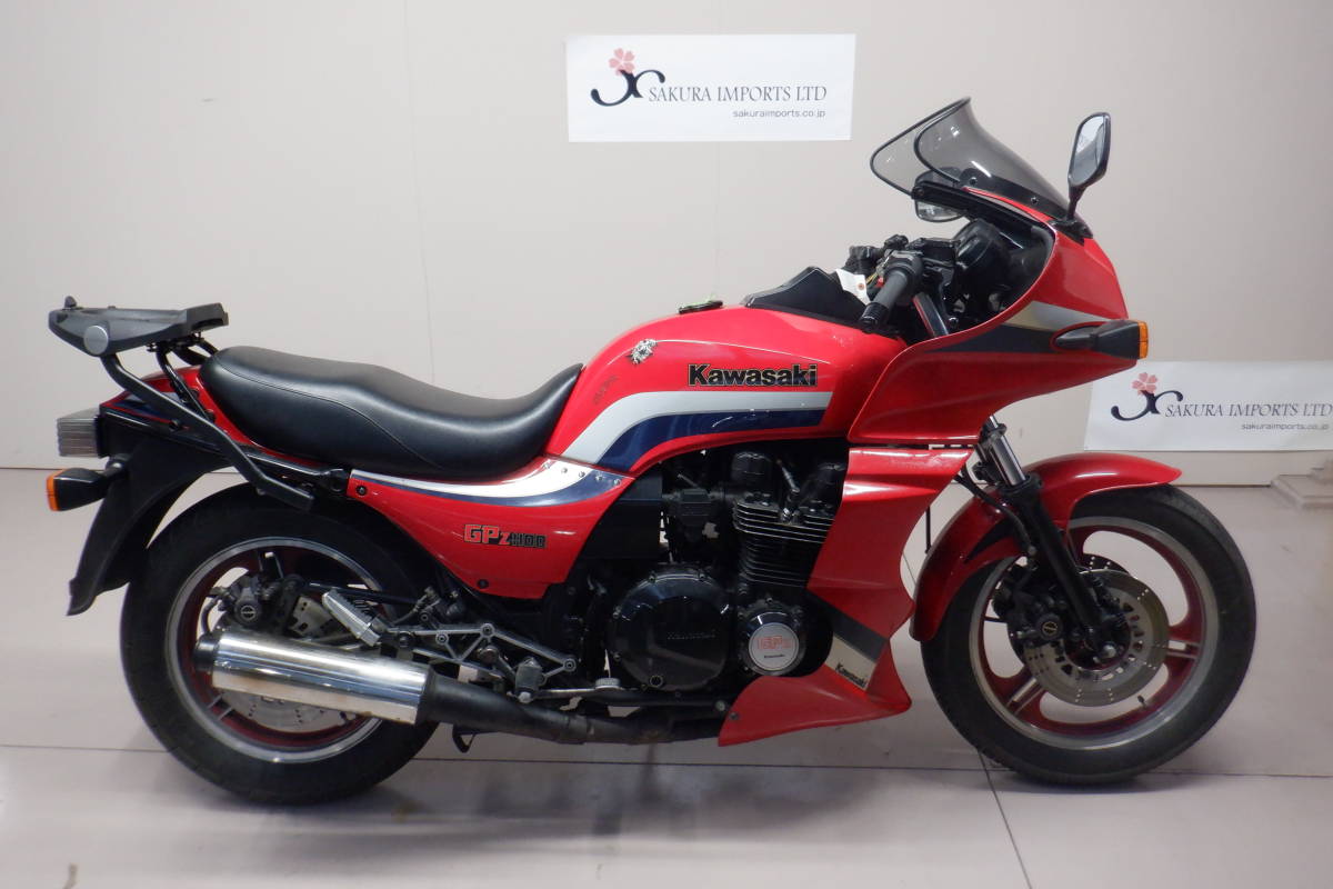 【しろページ】 カワサキ GPZ1100 赤 旧車 落札後新規車検取得 車検・自賠・納整費は