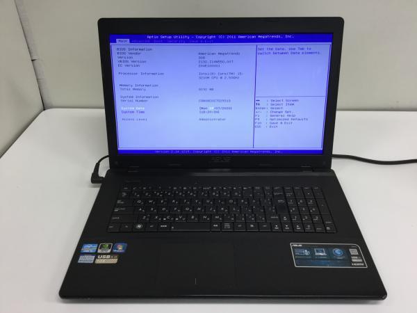 ジャンク!ASUS X75VD-TY096V○Core i5 3210M 2.5G 8G