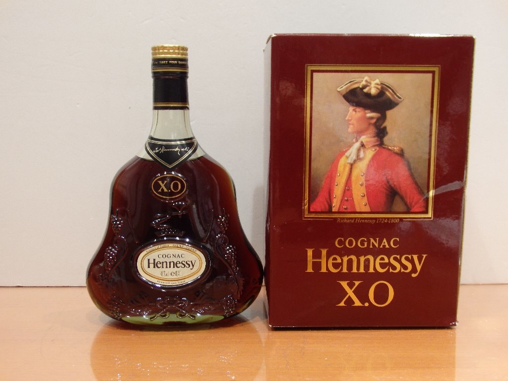 XO ヘネシー 金キャップ グリーンボトル 700ml グリーン ブランデー 古
