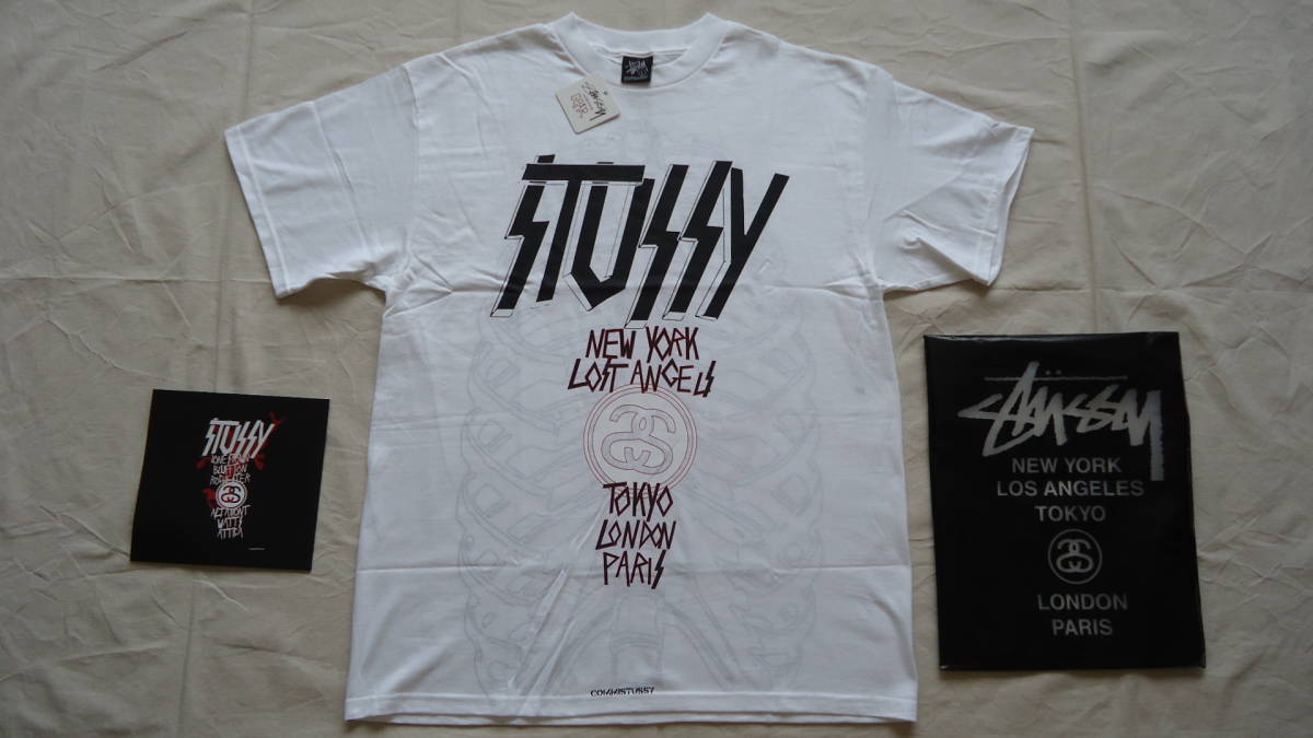 Stussy World Tour COMMISSARY 2006 Tee 白 XL ステューシー ワールド 