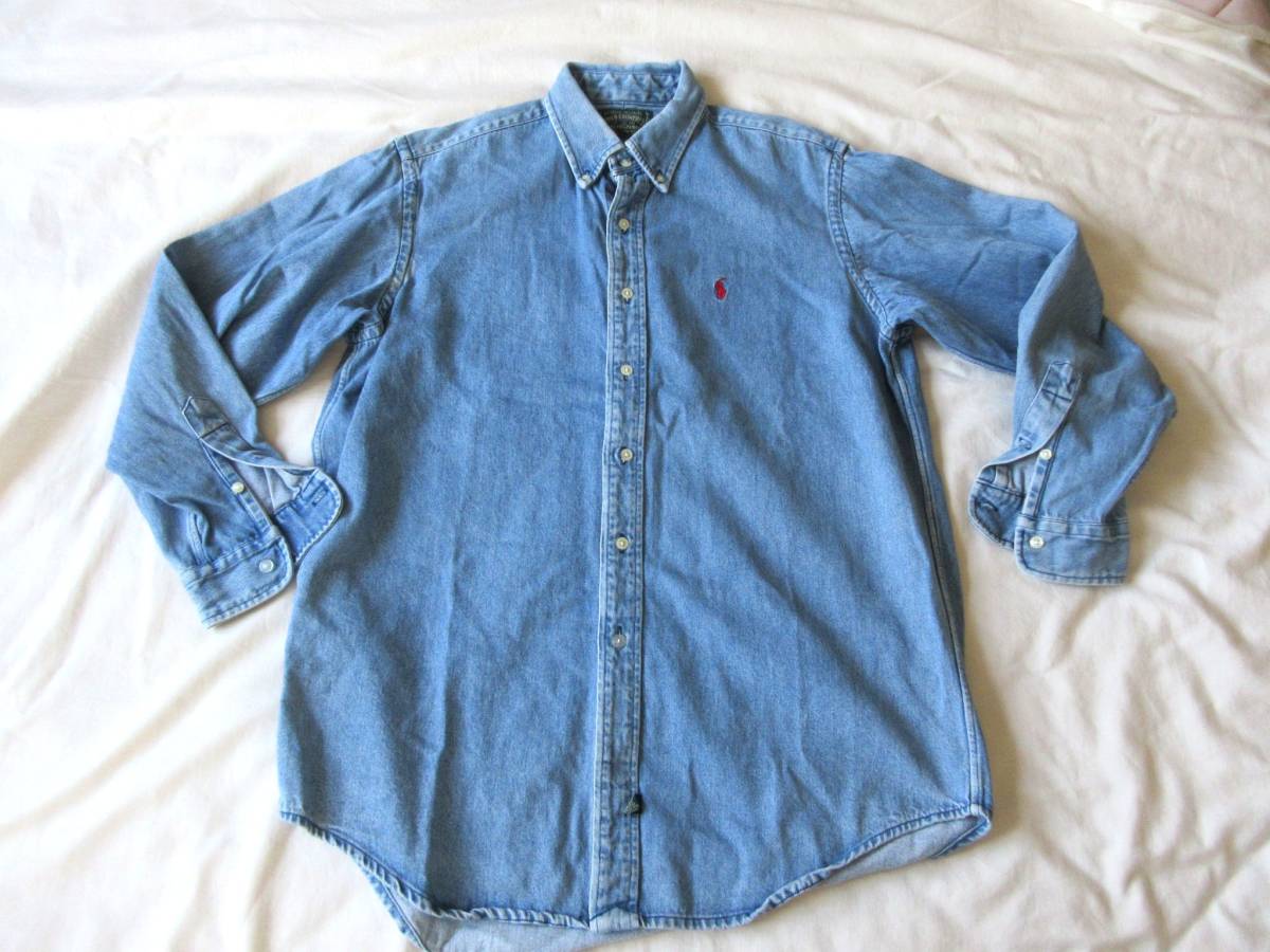ラルフローレン ポロカントリー Polo Country デニムシャツM 80