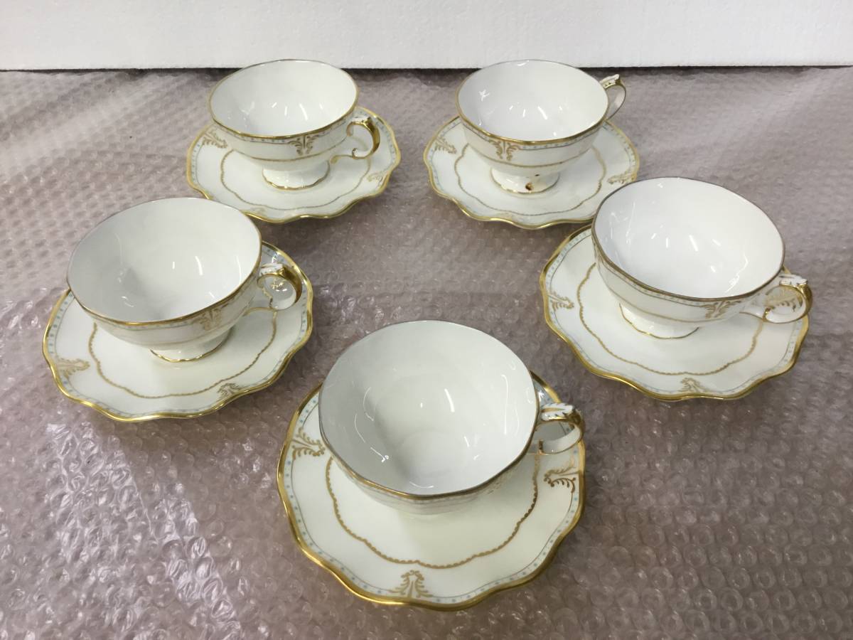 ロイヤルクラウンダービー ロンバルディ 金彩 ティーセット カップ