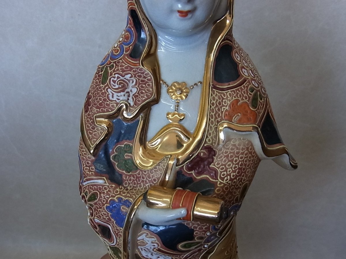 観音菩薩像 九谷焼 金彩 仏教美術 - 置物 陶器 豪華観音像 Yahoo