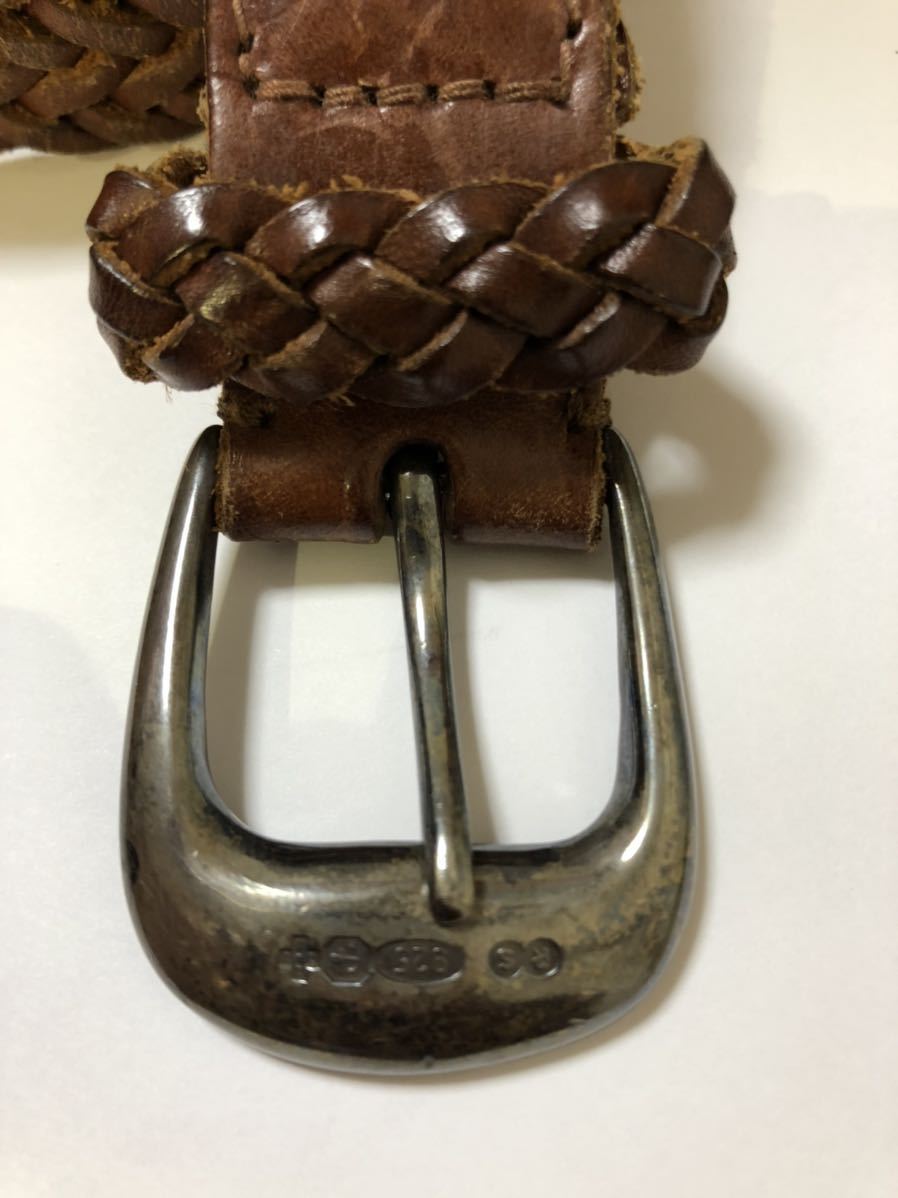 Whitehouse Cox leather belt mesh brown | Mesh Cox（ホワイトハウス