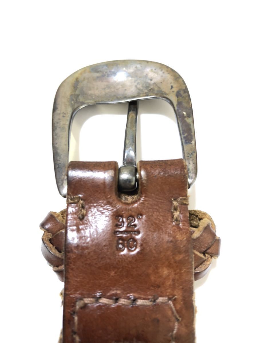 Whitehouse Cox leather belt mesh brown | Mesh Cox（ホワイトハウス