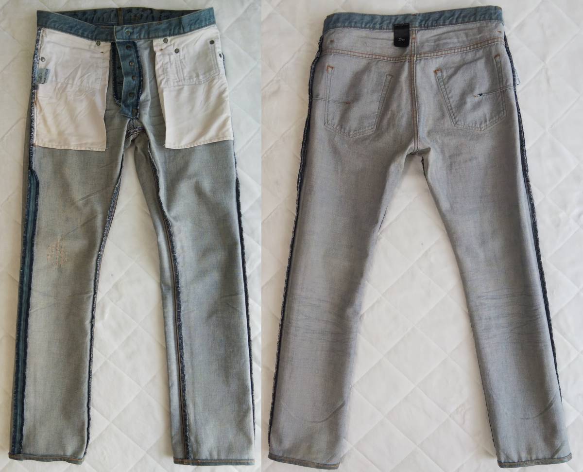 Dior homme ディオールオム 04SS アイスブルーデニム（美品 04SS strip 