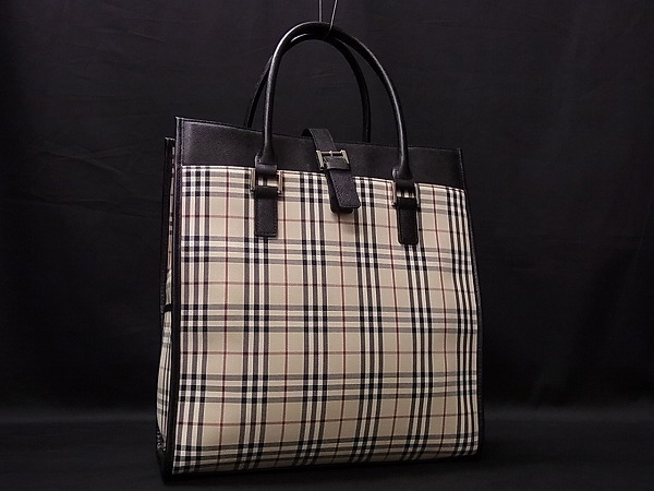 1円 極 BURBERRY バーバリー ロゴ ノバチェック柄 キャンバス 1円 極 BURBERRY バーバリー ロゴ ノバチェック柄 キャンバス