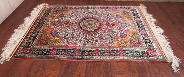 □展示品□persia⁄ペルシャ絨毯□最高級□シルク100％□手織り⁄ 100万