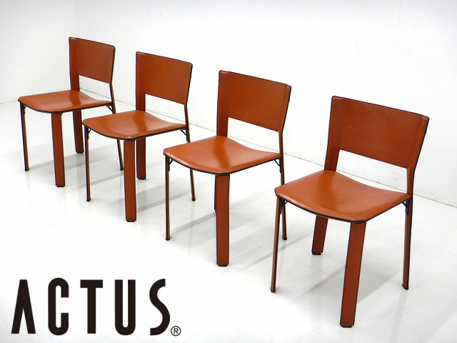 ☆ts22407☆アクタス☆ファセム☆厚革☆レザー☆ダイニングチェア☆イス