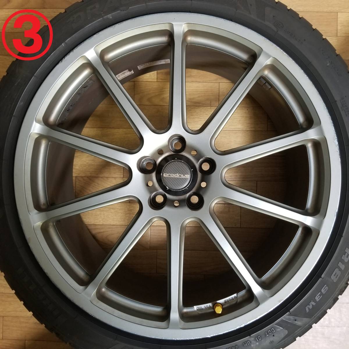 希少】18インチ 7.5J +47 PCD100 バリ溝 鍛造 PRODRIVE プロドライブ 