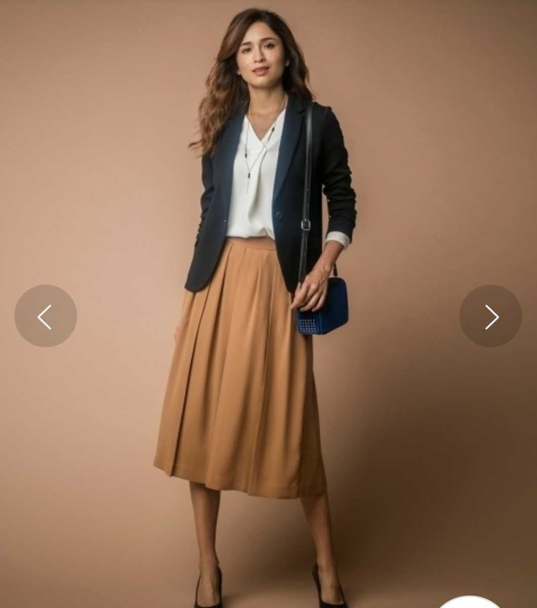 Very10月号掲載 ワイド プリーツ スカーチョ 2 900 Untitled アンタイトル キャメル プリーツスカート ロング 売買されたオークション情報 Yahooの商品情報をアーカイブ公開 オークファン Aucfan Com