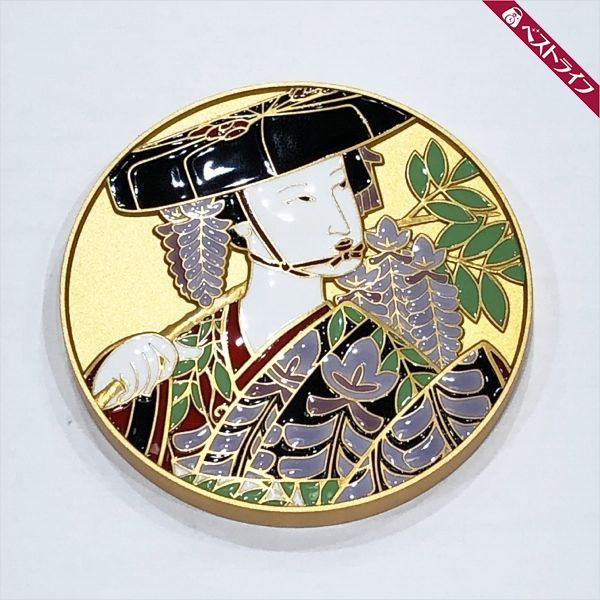 七宝章牌 藤娘 メダル 純銀 造幣局 美品 保管品【006】