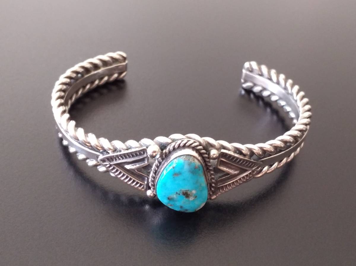 インディアンジュエリー Navajo ターコイズ バングル 21号 Donovan