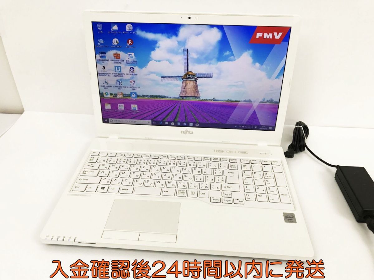 【1円】LIFEBOOK AH42/W 15.6型/Windows10/Celeron3205U/4GB/HDD1TB/DVD-RW/無線 バッテリー劣化 DC06-655jy/F4