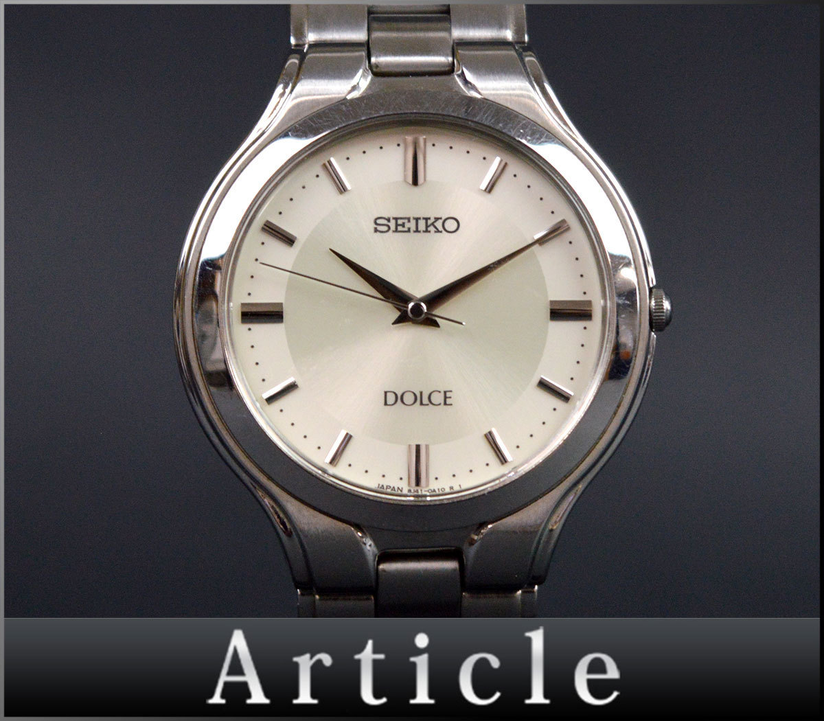 89274□ 電池交換済 SEIKO セイコー/ ドルチェ/ メンズウォッチ 腕時計 