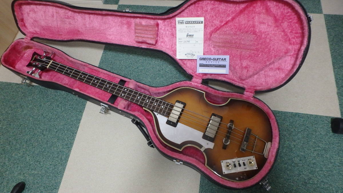 グレコ ベース Greco VB-80 バイオリンベース 90年代 ポール