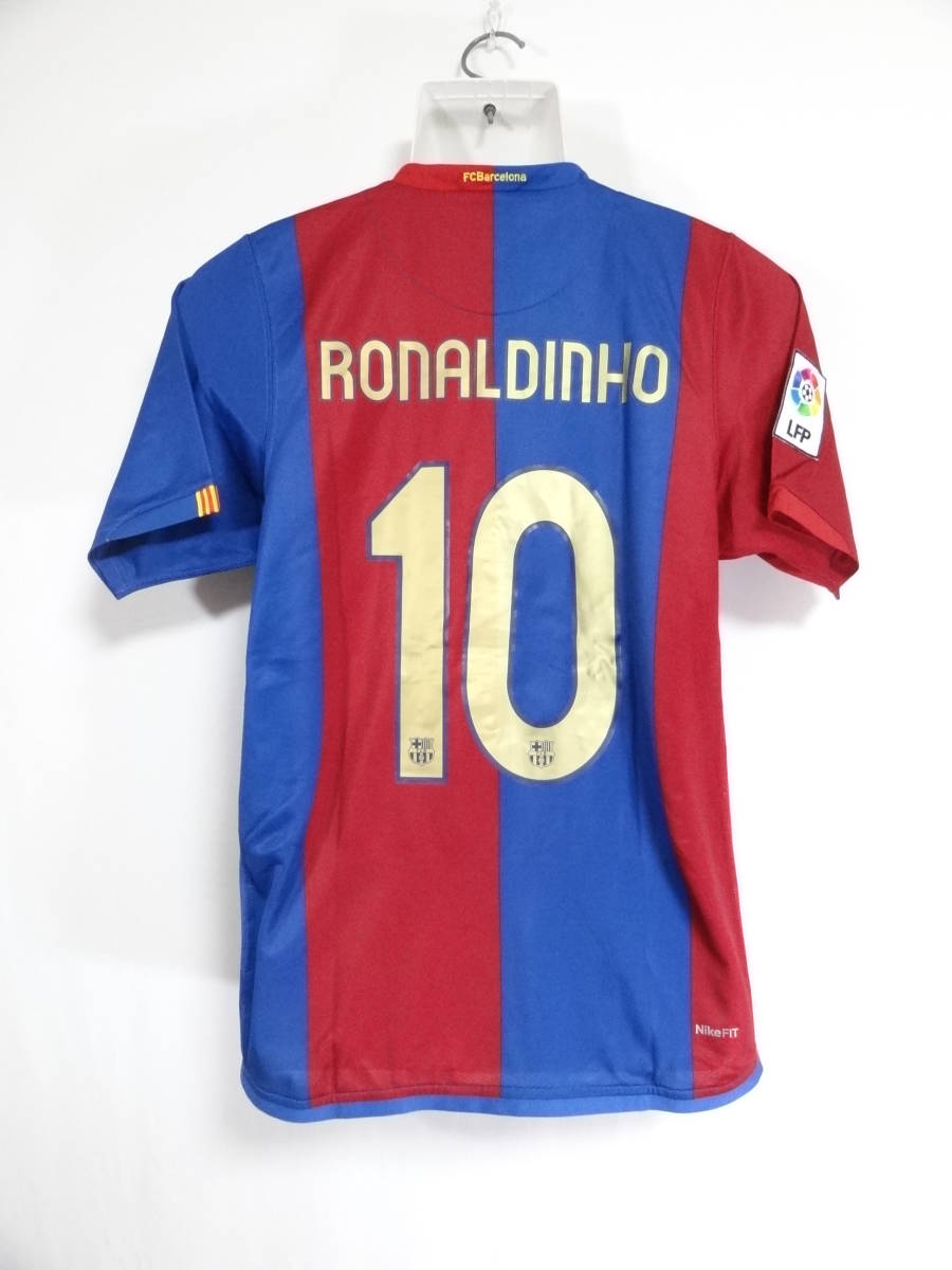 爆買い，HOT バルセロナ #10 RONALDINHO ロナウジーニョ 06/07 ホーム ユニフォーム S ナイキ NIKE Barcelona サッカー シャツ ブラジル(リーガ・エスパニョーラ)｜売買されたオークション情報、yahooの商品情報をア ユニフォーム