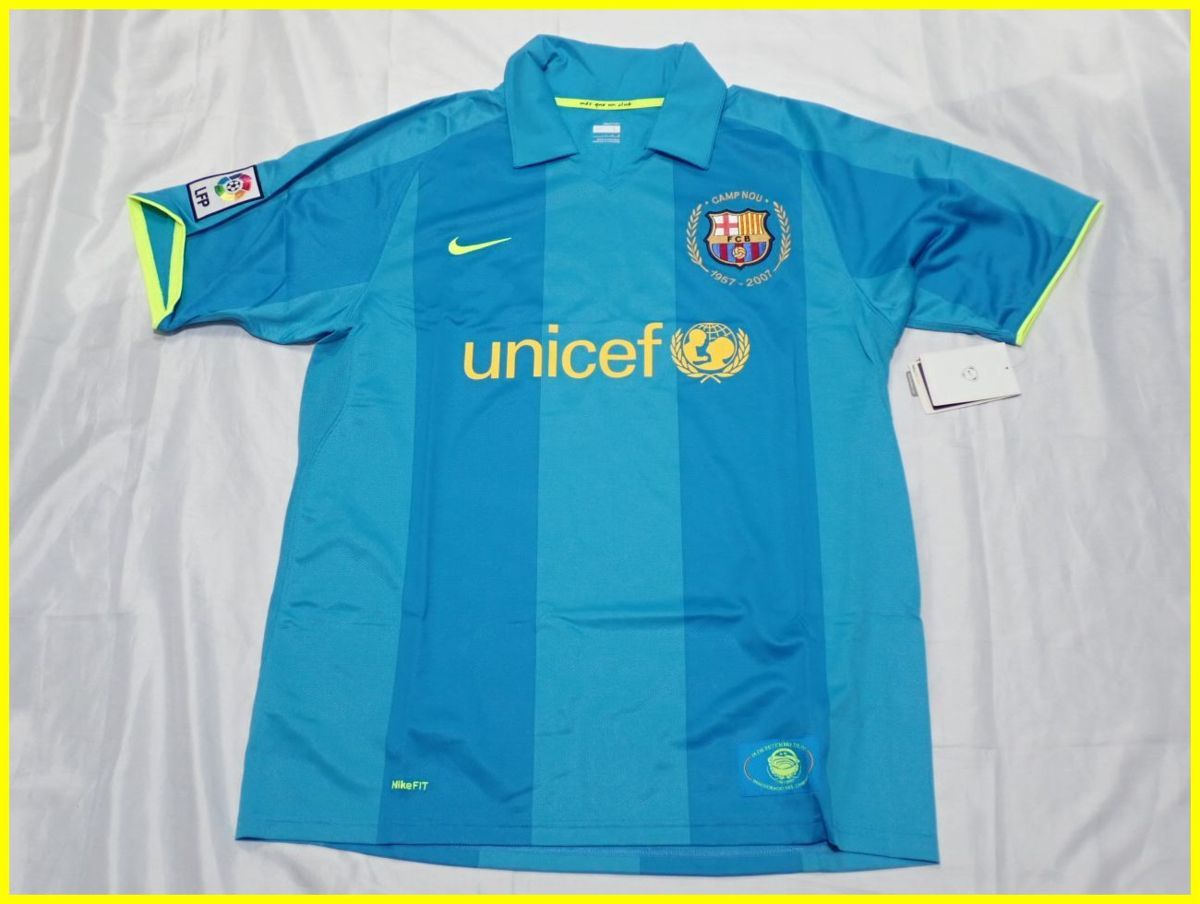 メルカリ アウェイ - ユニフォーム FCバルセロナ 07&frasl;08 NIKE FCバルセロナ07&frasl;08アウェイユニフォーム希少品 バルセロナ XL ユニホーム 美品』FCバルセロナ #10 ロナウジーニョ 代表 Barcelona