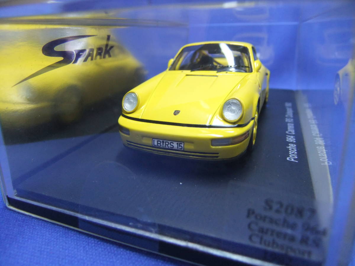 0 RS 1⁄43 ポルシェ 1 (964) Carrera | Porsche 1:43 Spark ブルー カレラ