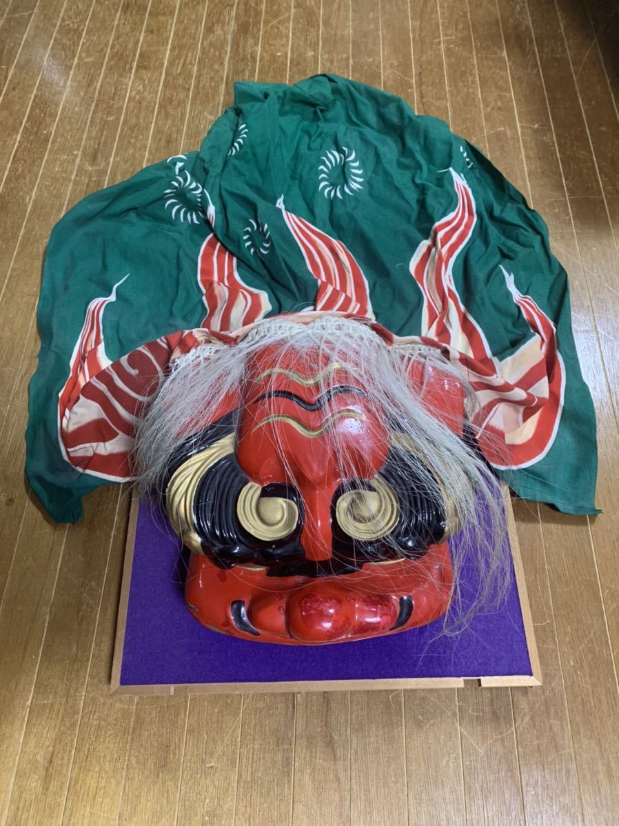 獅子頭 獅子舞 縁起物 工芸品 手づくり - 金獅子 Yahoo 伝統工芸 木製