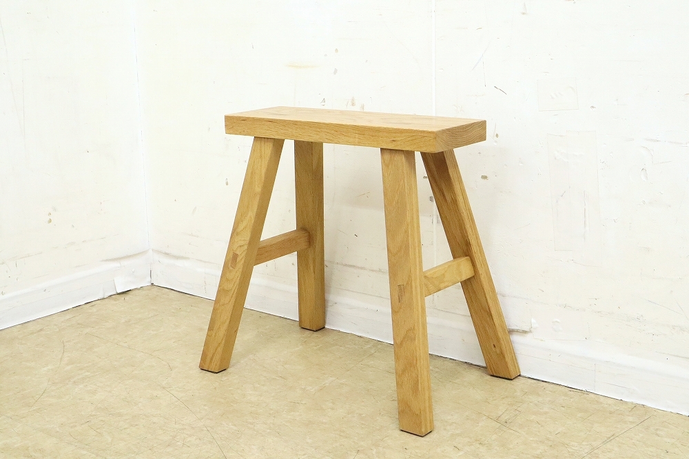 無印良品◇オーク材無垢・ベンチ小・スツール・腰掛・サイドテーブル