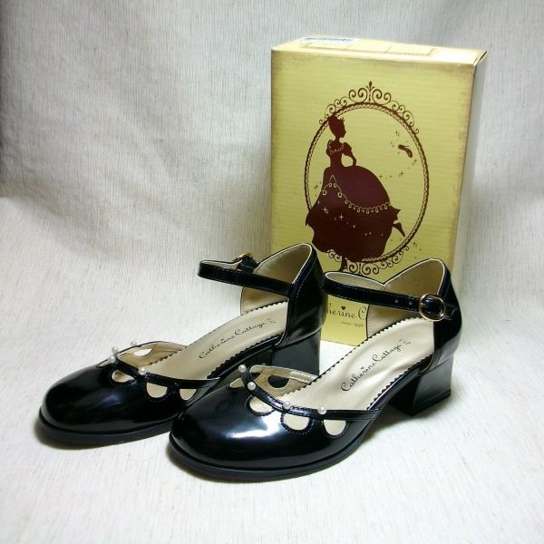 キャサリンコテージ フォーマルシューズ パール黒 22cm 21 5cm Tkst16 子供靴 お出かけ 女の子 22cm 売買されたオークション情報 Yahooの商品情報をアーカイブ公開 オークファン Aucfan Com