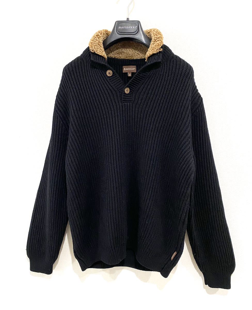 ブラック モンクレール MONCLER MONCLER(モンクレール)のファー付き 